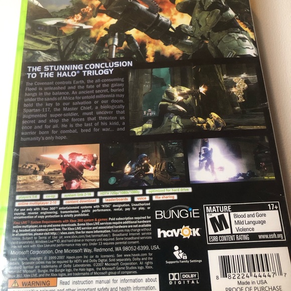 Halo 3 (Xbox 360, 2007) Complete In Box With Manual CIB - Picture 7 of 9